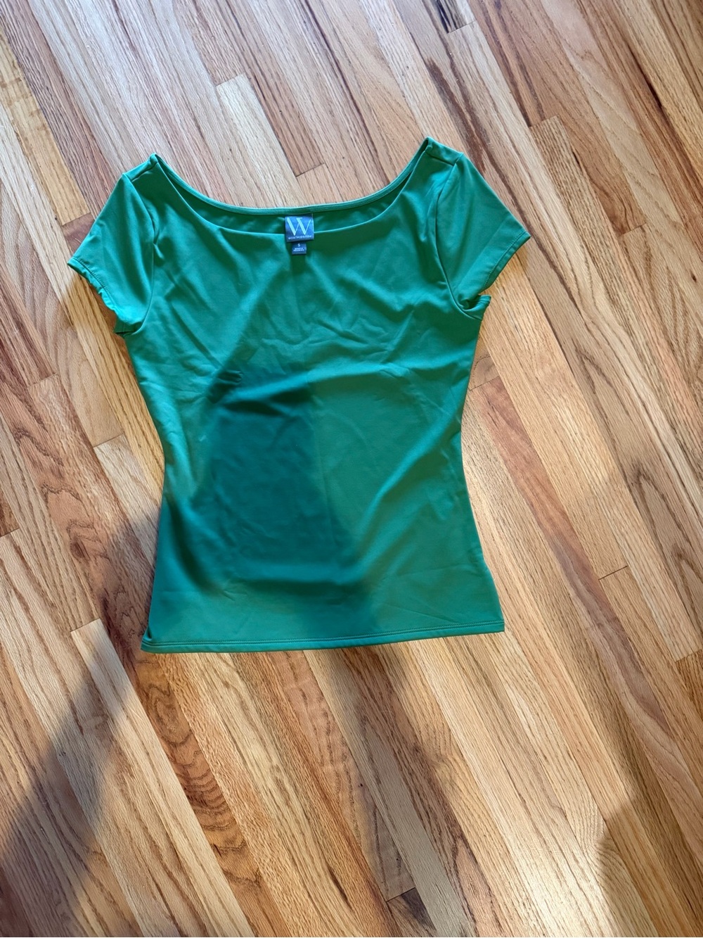 W by Worth Emerald Scoop Neck Short Sleeve Top